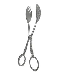 Silver Decorative Scissor Tongs