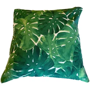 Green Leaf Cushion Cover