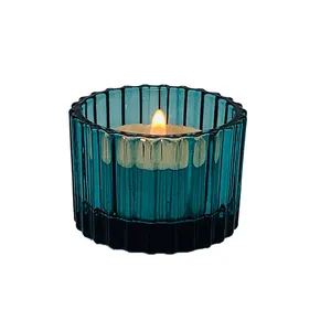 Turquoise Glass Tealight Holder