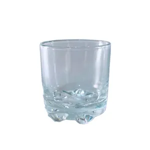 Clear Glass Round Dimpled Base Votive