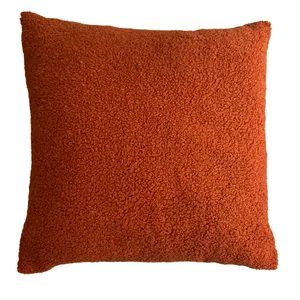 Terracotta Sheep Skin Cushion Cover