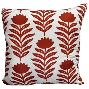 Terracotta Floral Cushion Cover