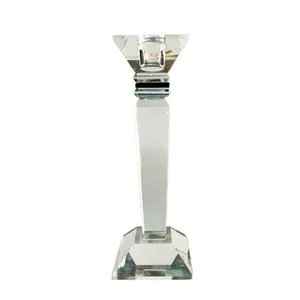 Crystal Candlestick with Black Rim - 18cm