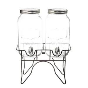 Double Glass Juice Urns with Stand