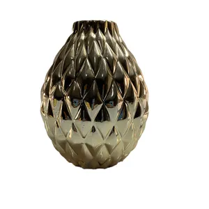 Gold Geometric Vase