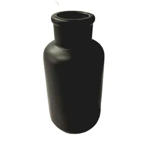 Matt Black Bottle Vases - Short