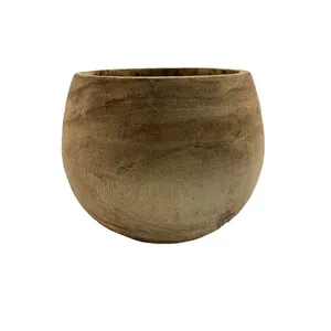 Raw Wood Rounded Bowls