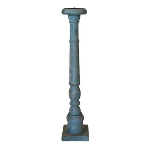 Candlestick - Antique Wood (Blue)
