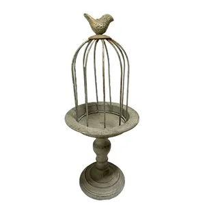 Mini Grey Birdcage Votive