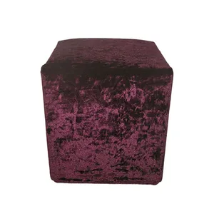 Berry Velvet Ottoman Cover