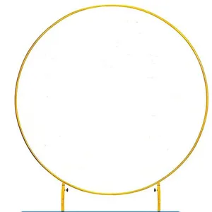 Gold Round Metal Hoop on Stand
