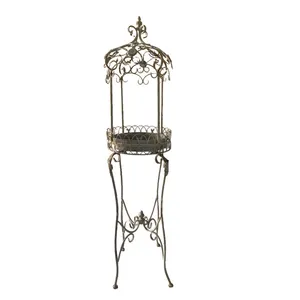 Grey Decorative Bird Cage on Stand
