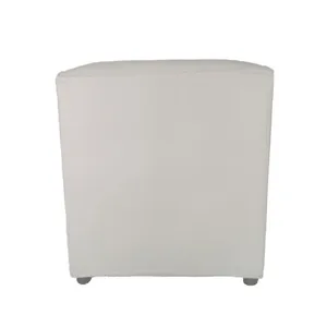 White Stretch Ottoman Covers