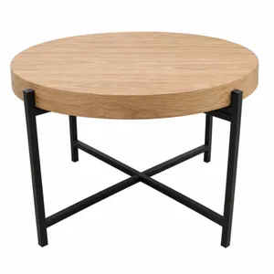 Round Metal & Wood coffee table