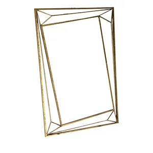 Gold Geometric Frame With Mirror 