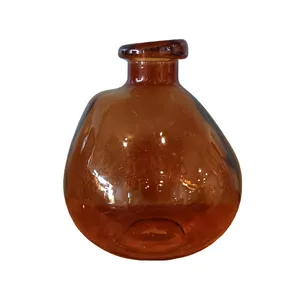 Brown Rounded Bottle Vase