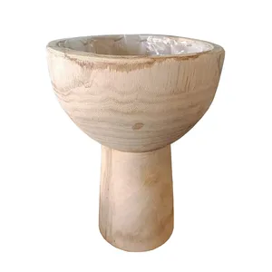 Modernist Wooden Footed Vase