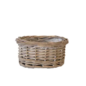 White washed oval baskets