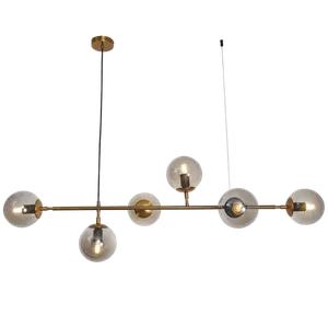 Gold Staggered Ball Chandelier