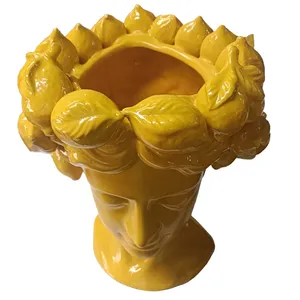 Yellow Lemon Headed Vase