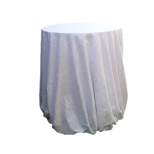 White Jacquard Tablecloth