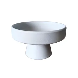 White Matt Footed Scandi Vase - Medium