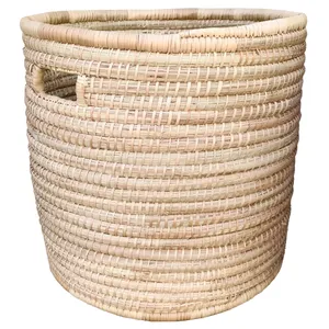 Grass Woven Basket - Large, with Handles