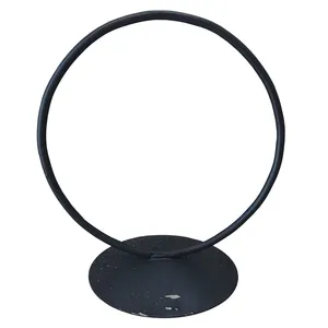 Black Metal Ring with Base