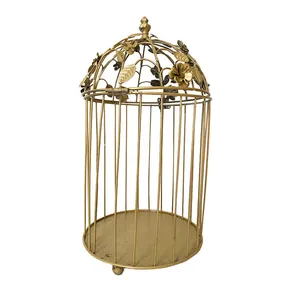Gold Floral Bird Cage on Feet