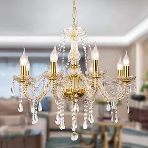 Gold Chandelier 8 Lights