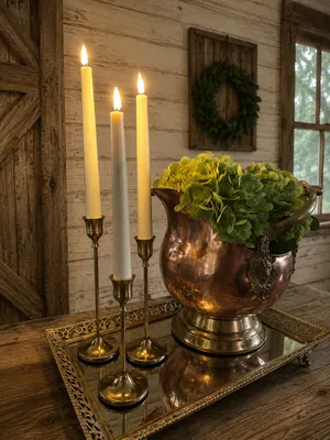 Gold Candlestick Holder - Shiny