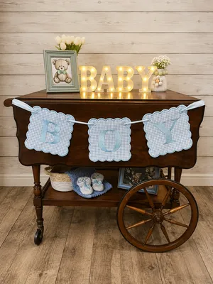 Baby Boy Darker Antique Serving Cart Option 1