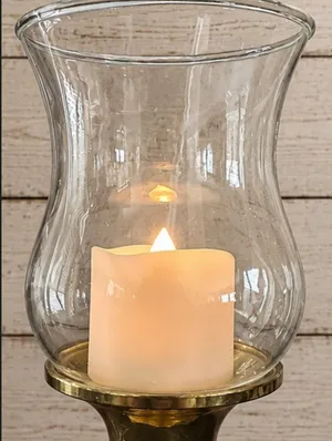 LED Peg Clear Glass Votive Candle with candle 