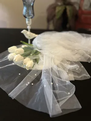 Cheesecloth White with Pearls