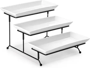 Food Display Tray - White/Black