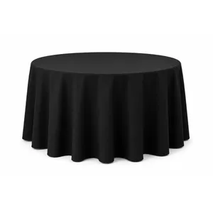 Nappe Ronde Polyester Noir 132