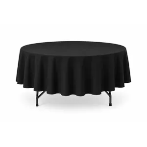 Nappe Ronde Polyester Noir 120