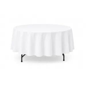 Nappe Ronde Polyester Blanche 120