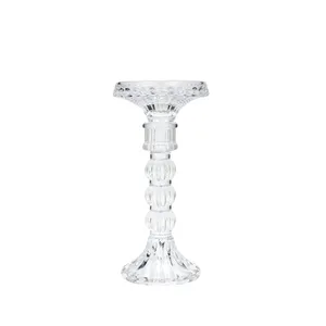 Moulded Pillar Candle Holder - 19cm