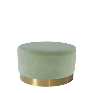 Sage Large Velvet Ottoman