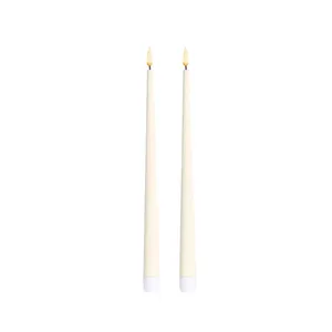 LED Ivory Taper Candle - Pair