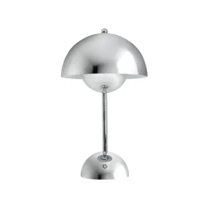 Wireless Chrome Table Lamp