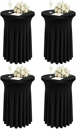 Bistro strech black drape linen