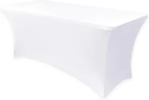 8ft strech white linen