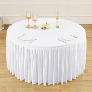 6ft round premium white linen