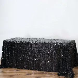 8 ft premium black sequence linen
