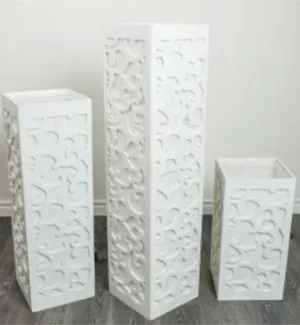 White decorative plints