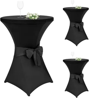Bistro strech black linen
