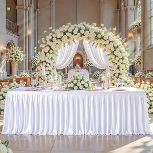8ft strech premium white linen