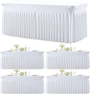 8ft strech white drape linen